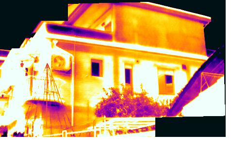 Analisi termografica panoramica edificio residenziale Liguria - dispersioni involucro